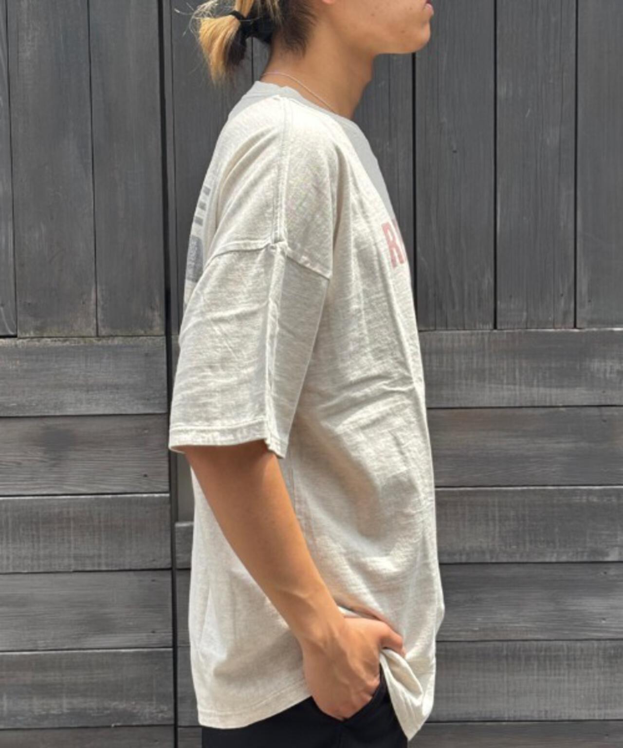 REMI RELIEF(レミレリーフ) 別注20/-天竺BIGサイズTシャツ（RECORD）
