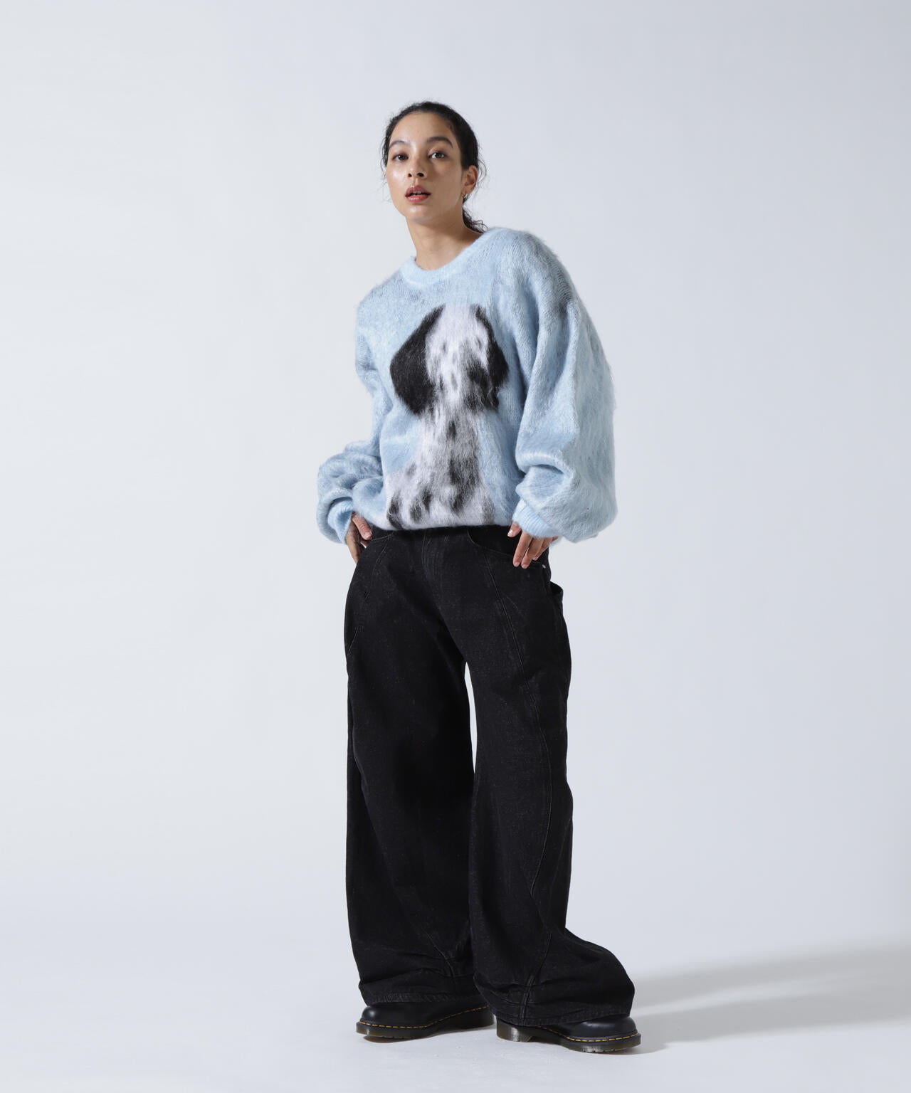 Knuth Marf（クヌースマーフ）dalmatian shaggy knit(unisex)