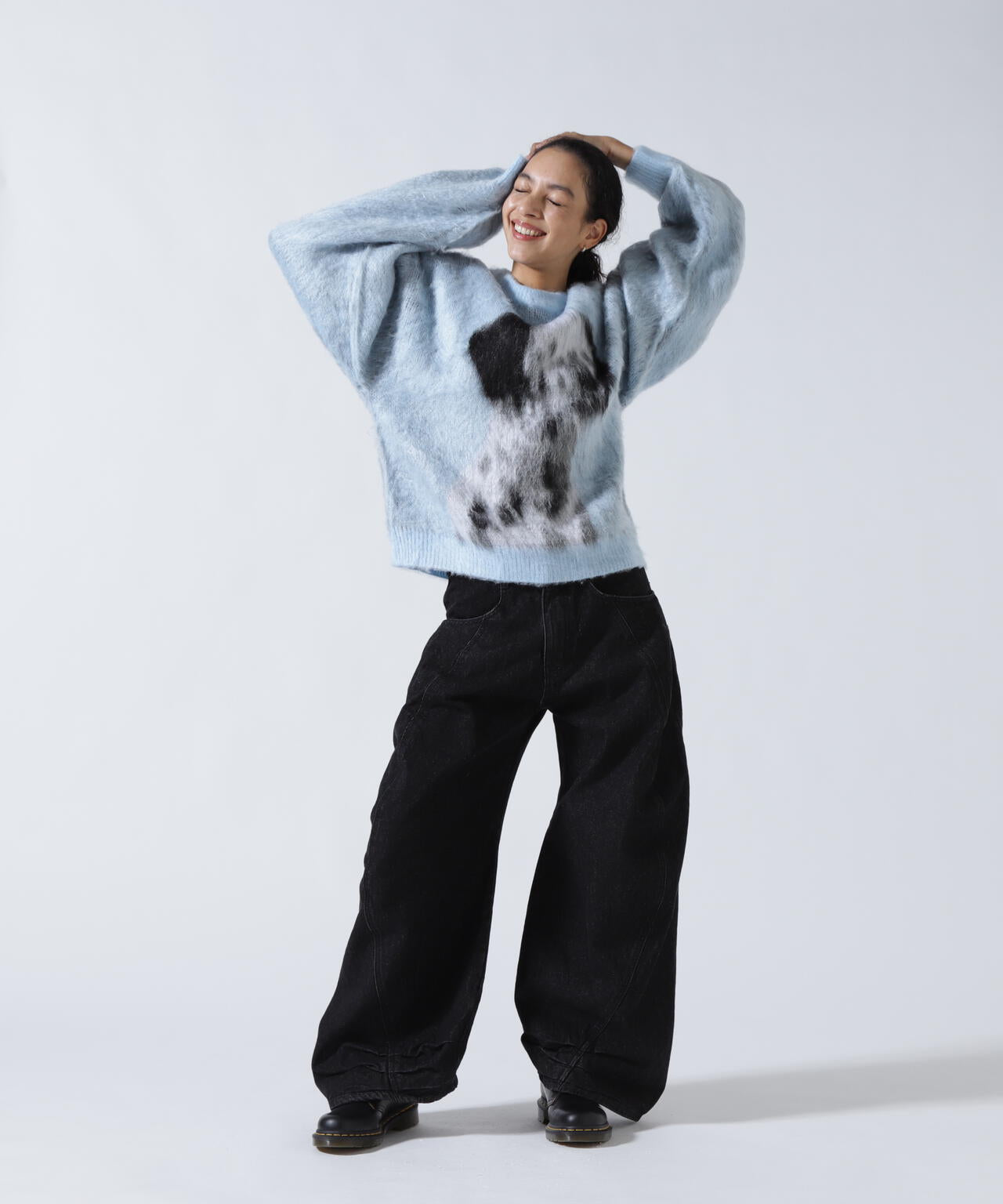 Knuth Marf（クヌースマーフ）dalmatian shaggy knit(unisex)