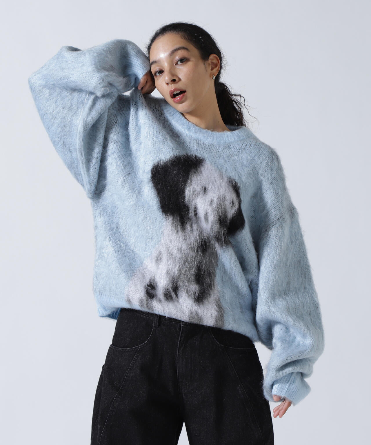 Knuth Marf（クヌースマーフ）dalmatian shaggy knit(unisex)