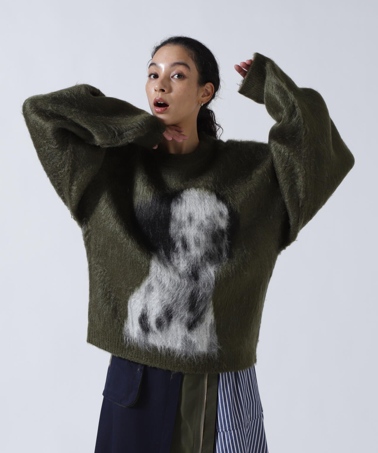 Knuth Marf（クヌースマーフ）dalmatian shaggy knit(unisex)
