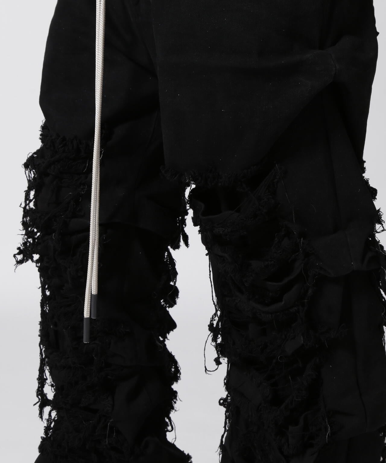 A.F ARTEFACT/Damage Denim Tuck Wide Pants