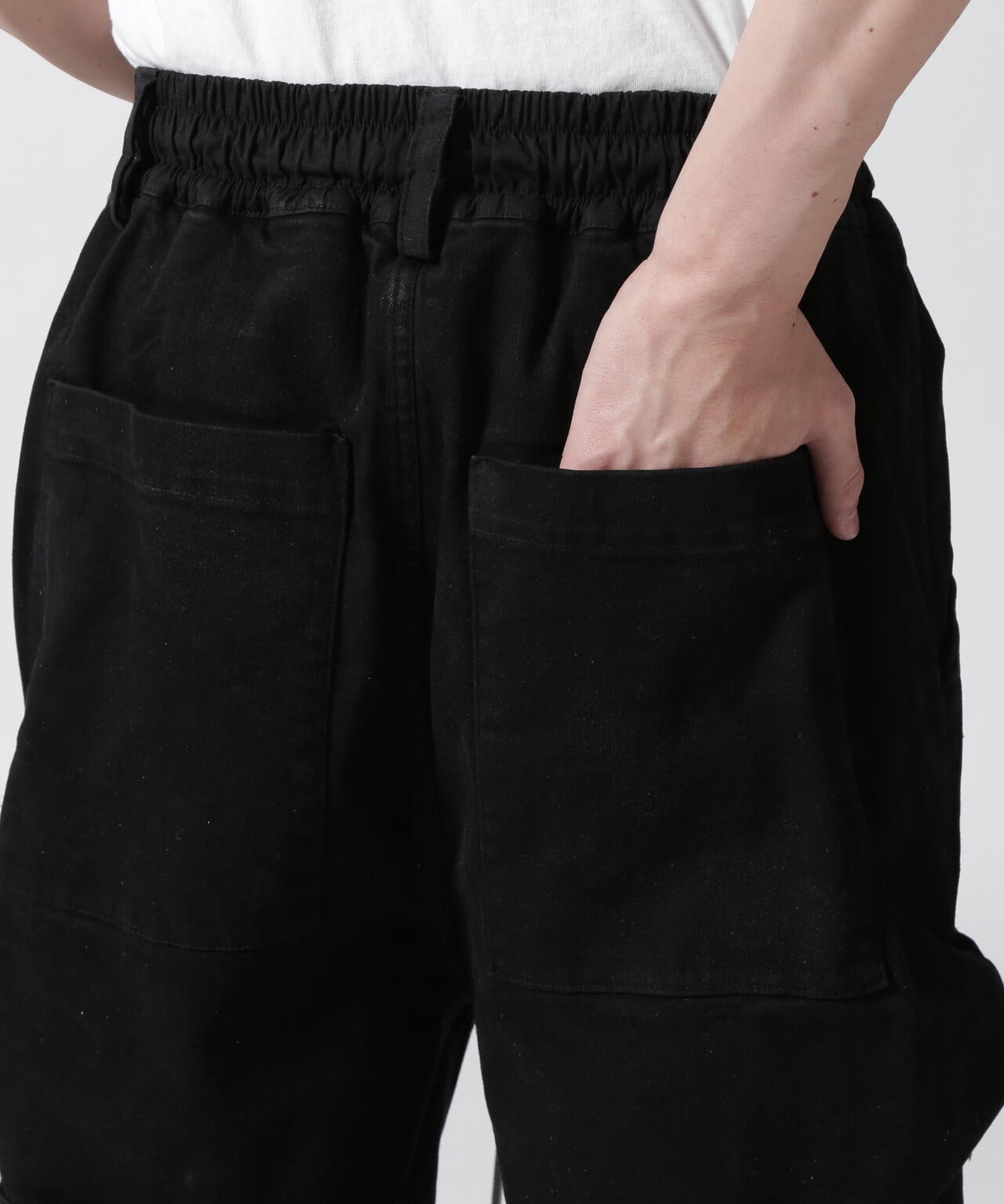 A.F ARTEFACT/Damage Denim Tuck Wide Pants