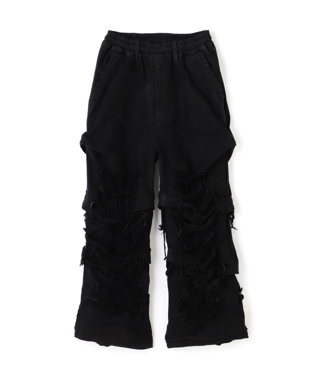 A.F ARTEFACT/Damage Denim Tuck Wide Pants