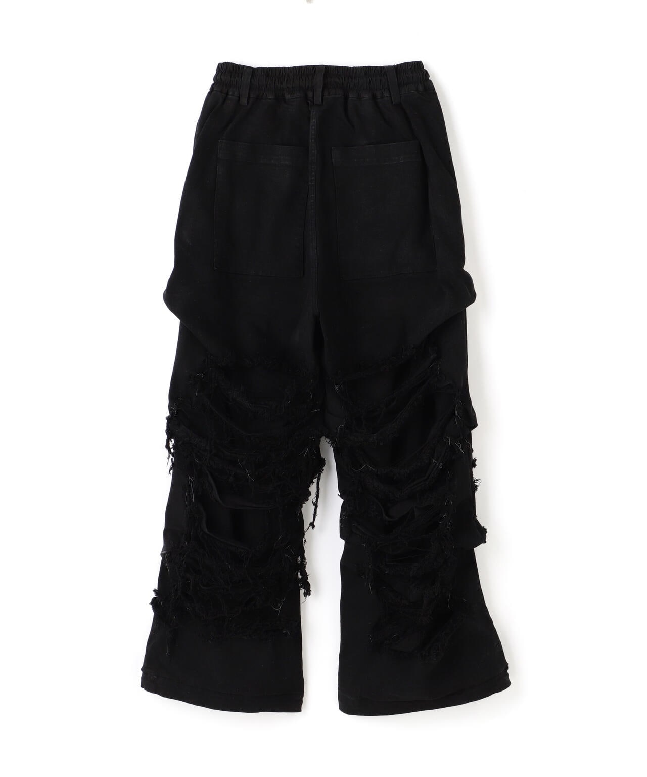 A.F ARTEFACT/Damage Denim Tuck Wide Pants
