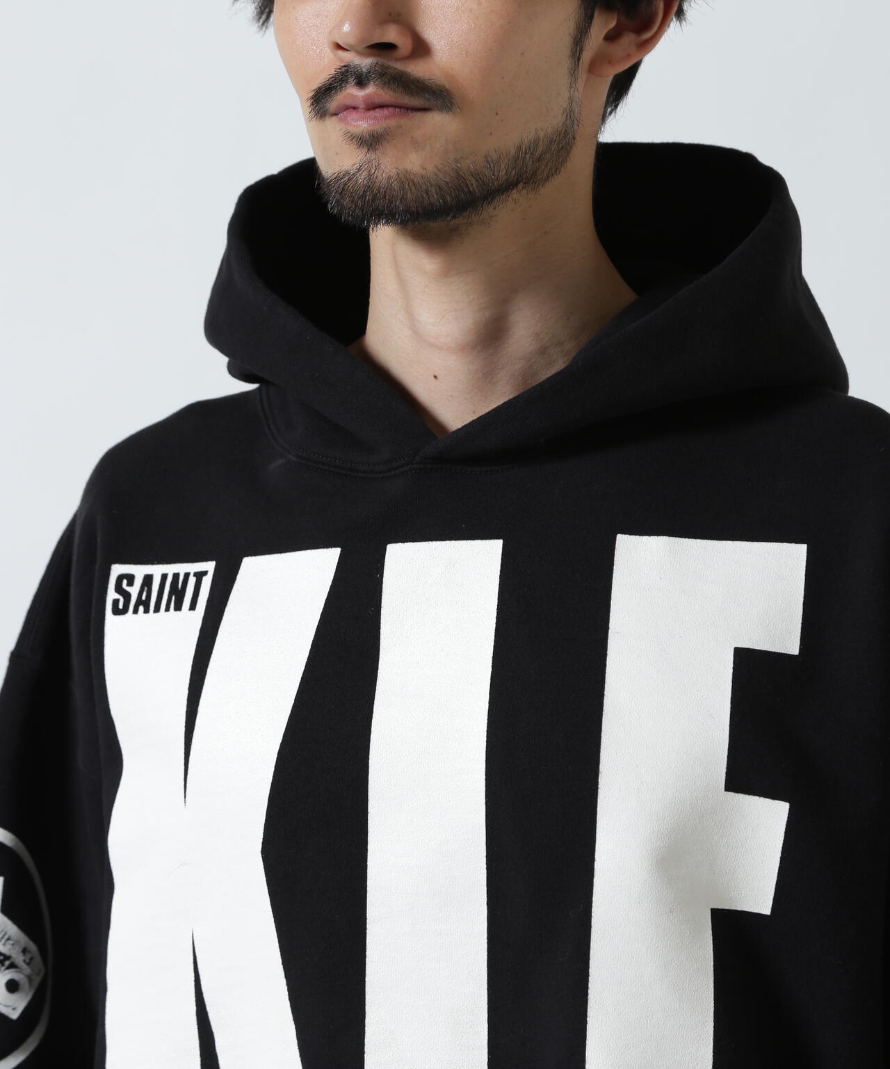 SAINT MICHAEL/セントマイケル/KLF HOODIE/KLF/BLACK