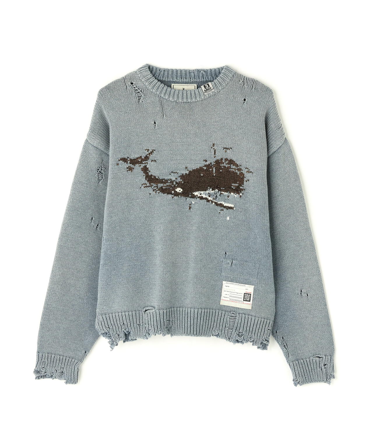 Maison MIHARAYASUHIRO/メゾン ミハラヤスヒロ/WHALE JACQUARD KNIT PULLOVER
