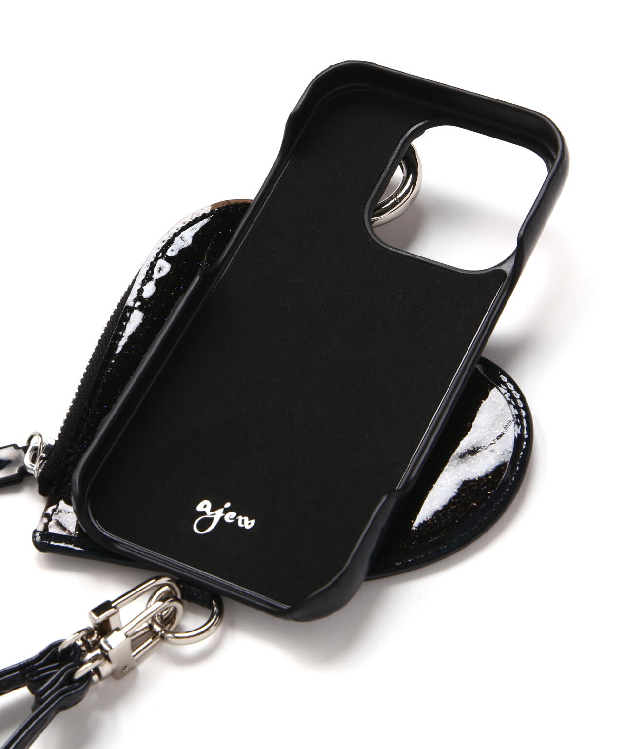ajew/エジュー/PVC HEART PLANET POCKET CASE/i Phone16_16Pro