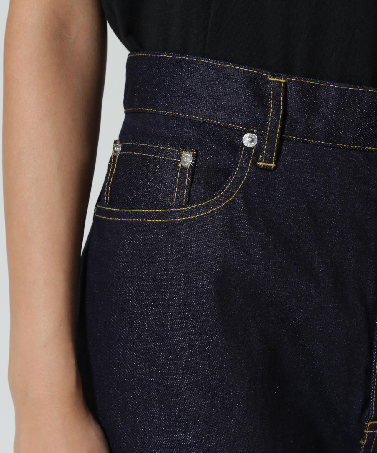 beautiful people/ビューティフルピープル/selvedge denim flip hem pants