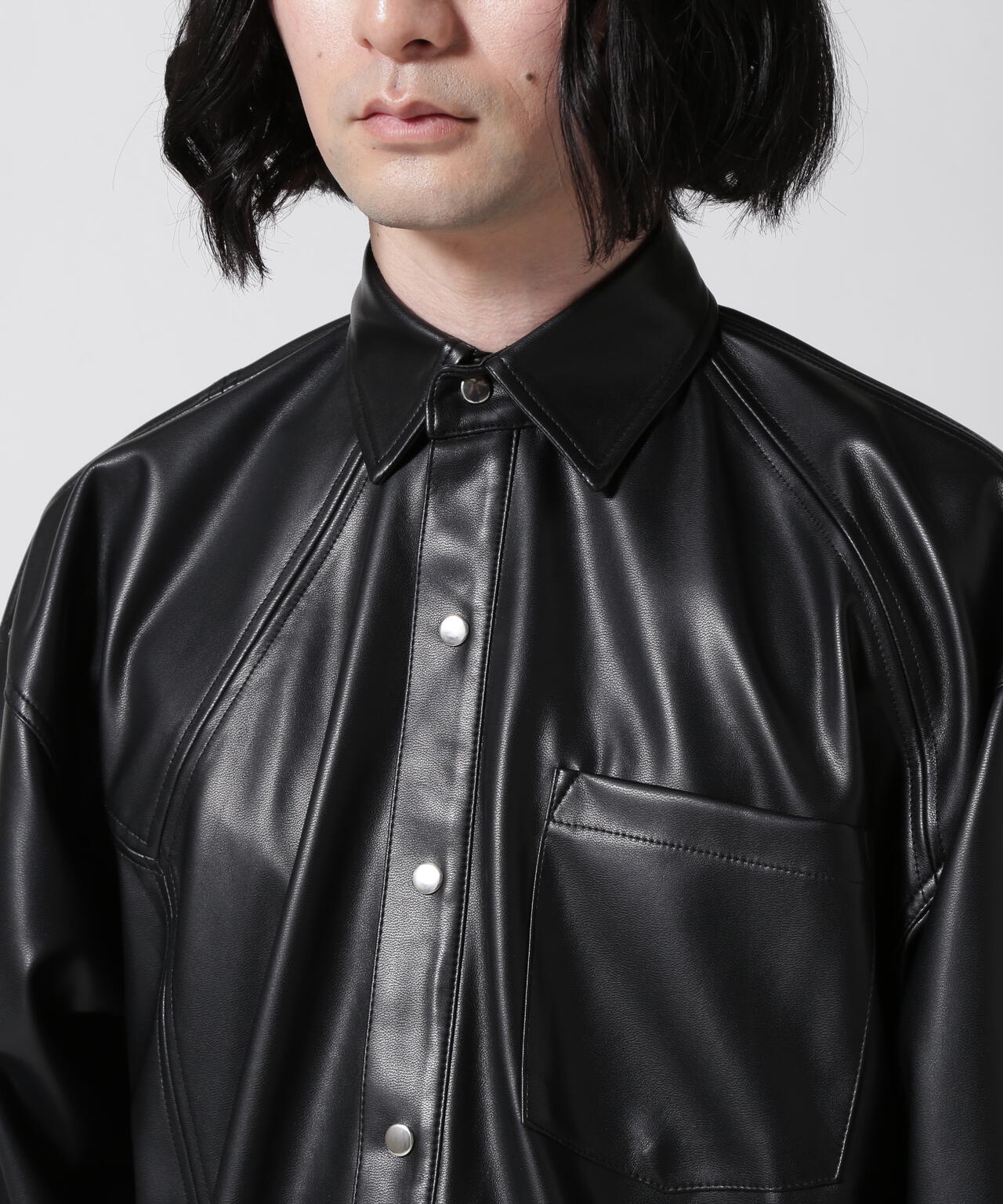GEN_DAI/ゲンダイ/FAKE LEATHER SHIRT