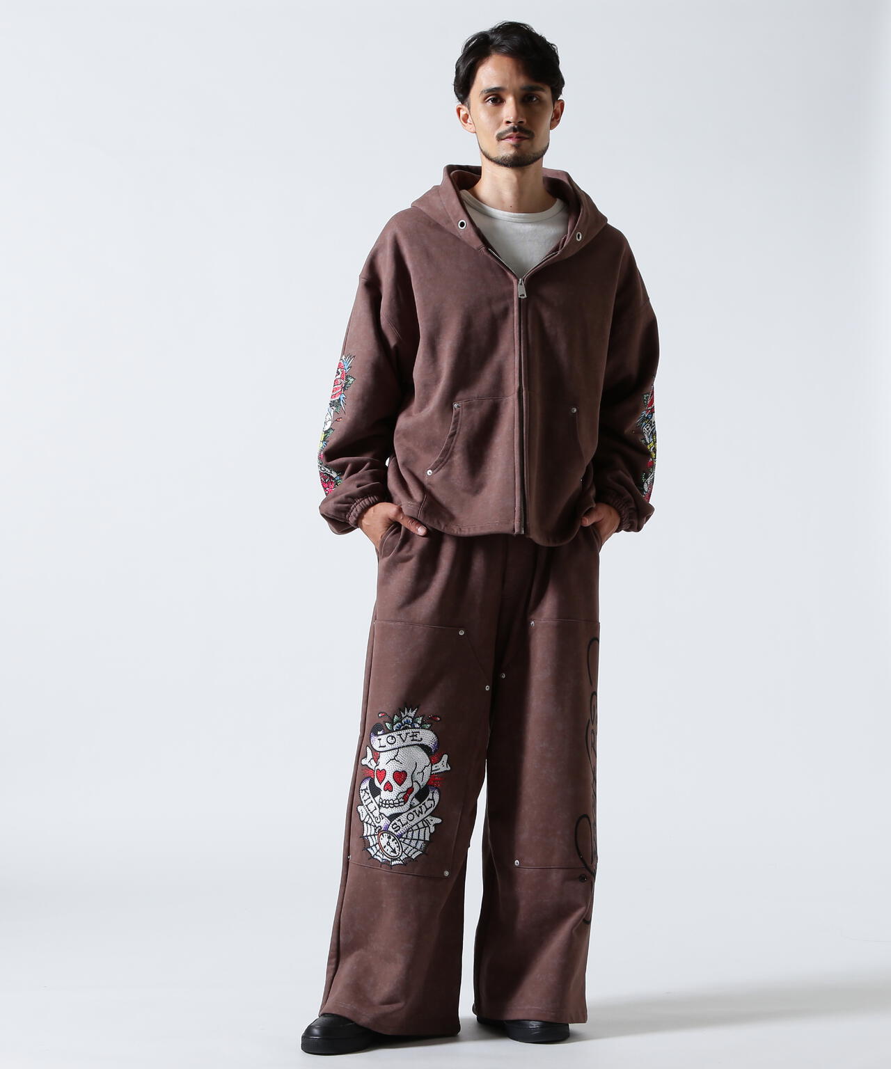 FR(13)NDS × Ed Hardy/フレンズ × エド・ハーディ/コラボジップフーディ