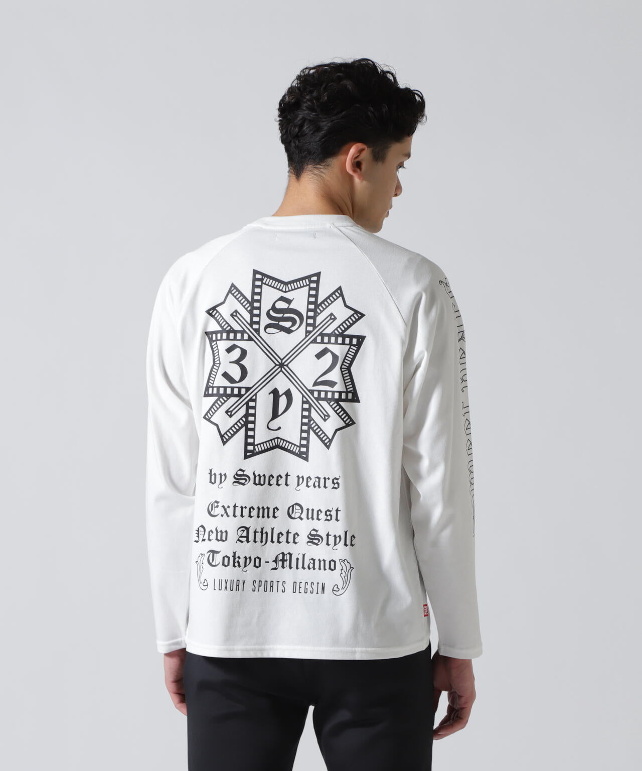 SY32 by SWEET YEARS/エスワイサーティトゥ バイ スィートイヤーズ/RAGLAN SLEEVE CROSS L/S TE