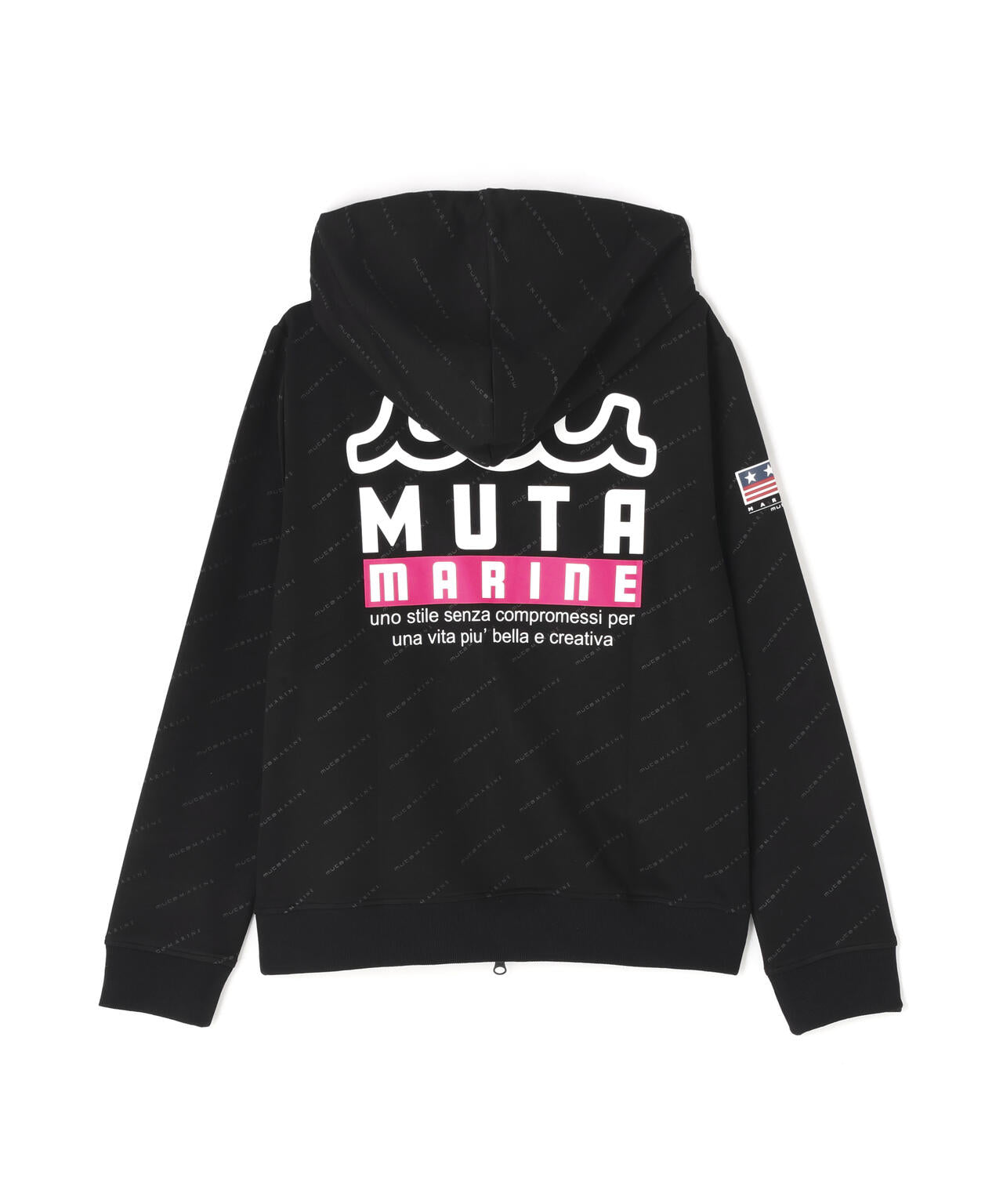 muta MARINE/ムータマリン/別注 総柄フーディ
