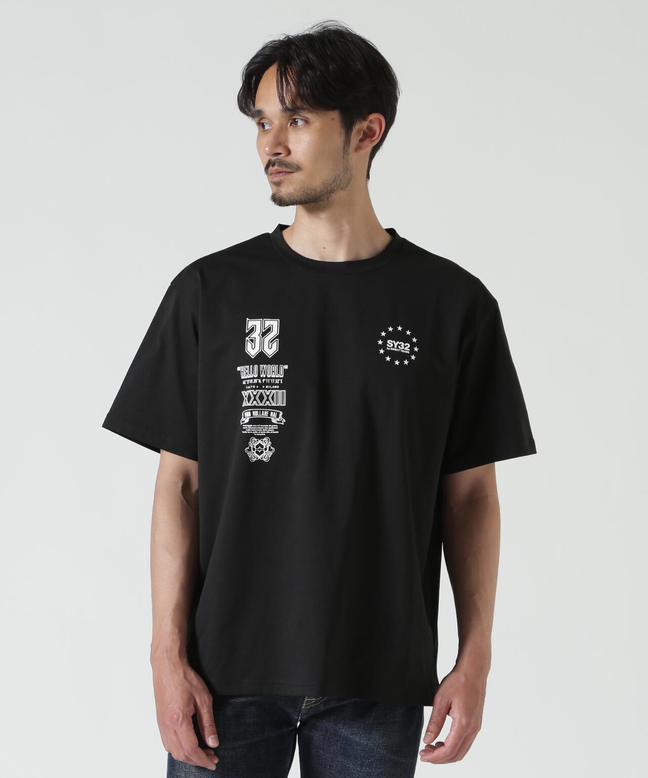 SY32 by SWEET YEARS /MULTI LOGO TEE