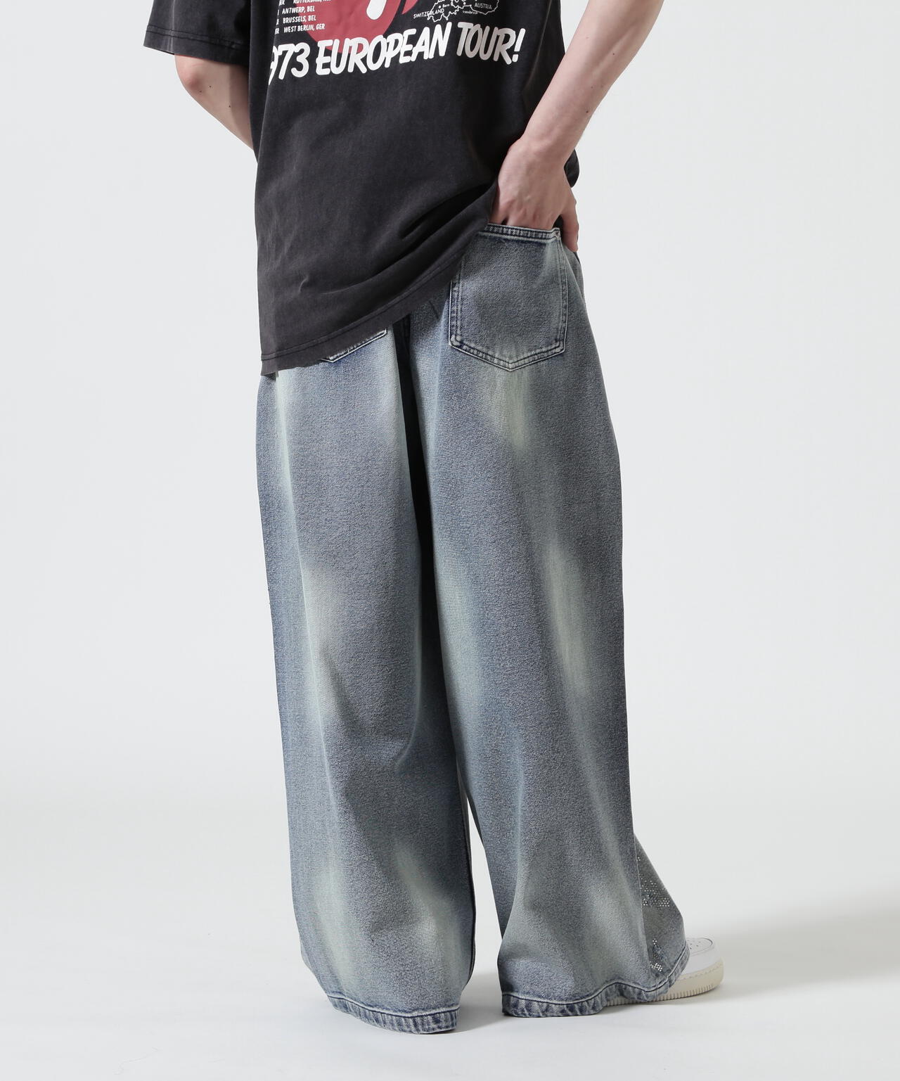FR(13)NDS/フレンズ/LINE STONE BUGGY DENIM