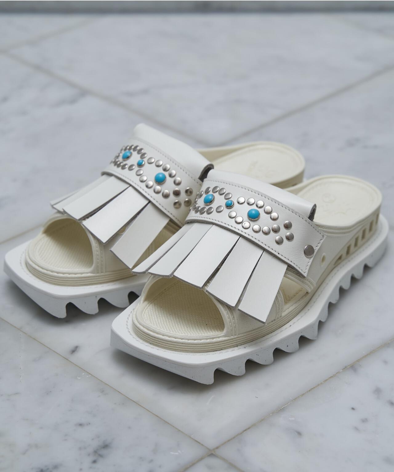 BENCH/ベンチ/BENSAN-D TURQUOISE CHUNKY LOAFER SQUARE SHARKSOLE