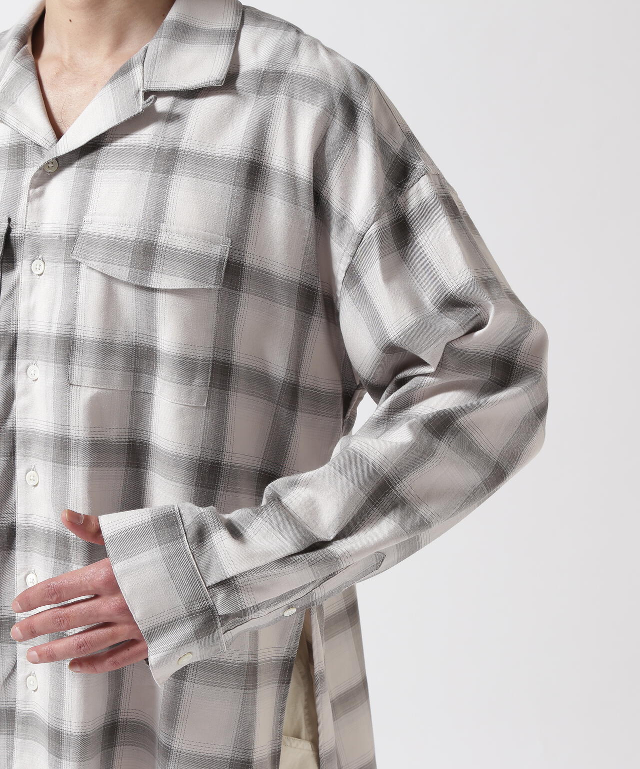 Toironier/トワロニエ/Opencollar Check Shirt