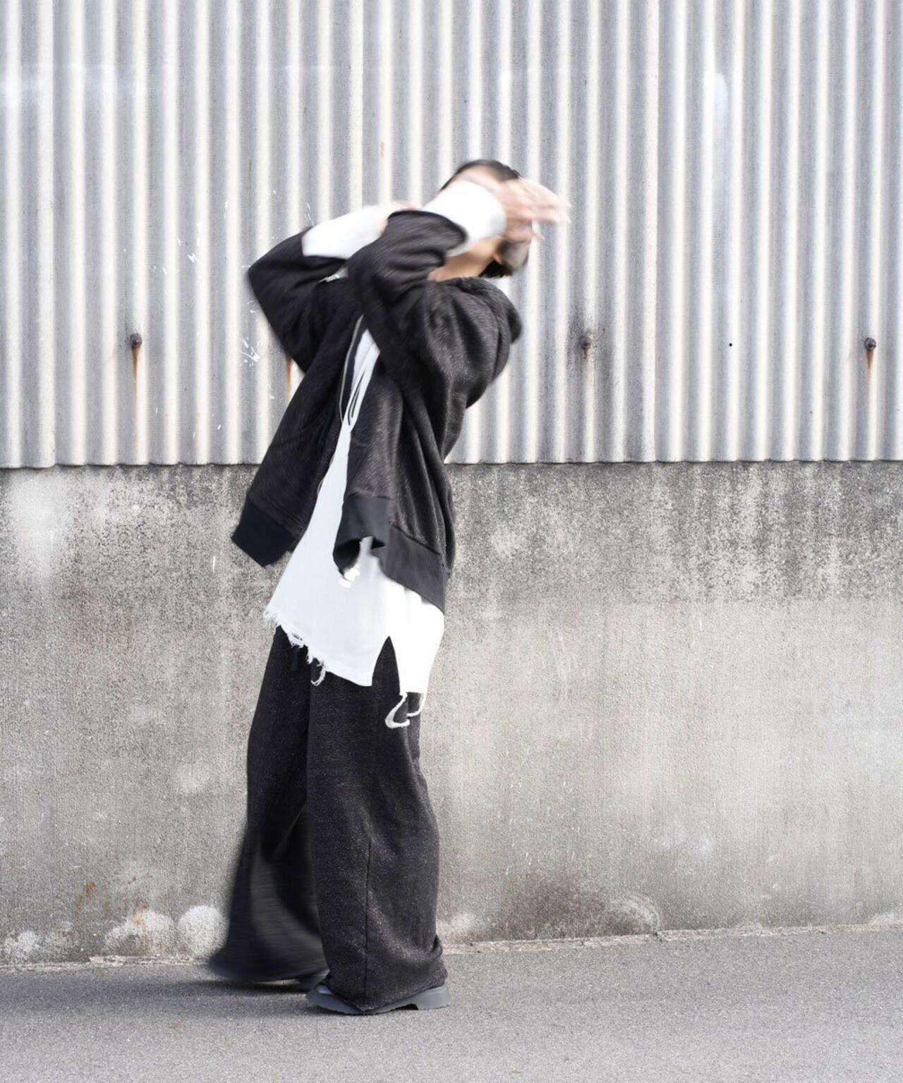 ANCELLM/アンセルム/LAYERED ZIP－UP HOODIE EX