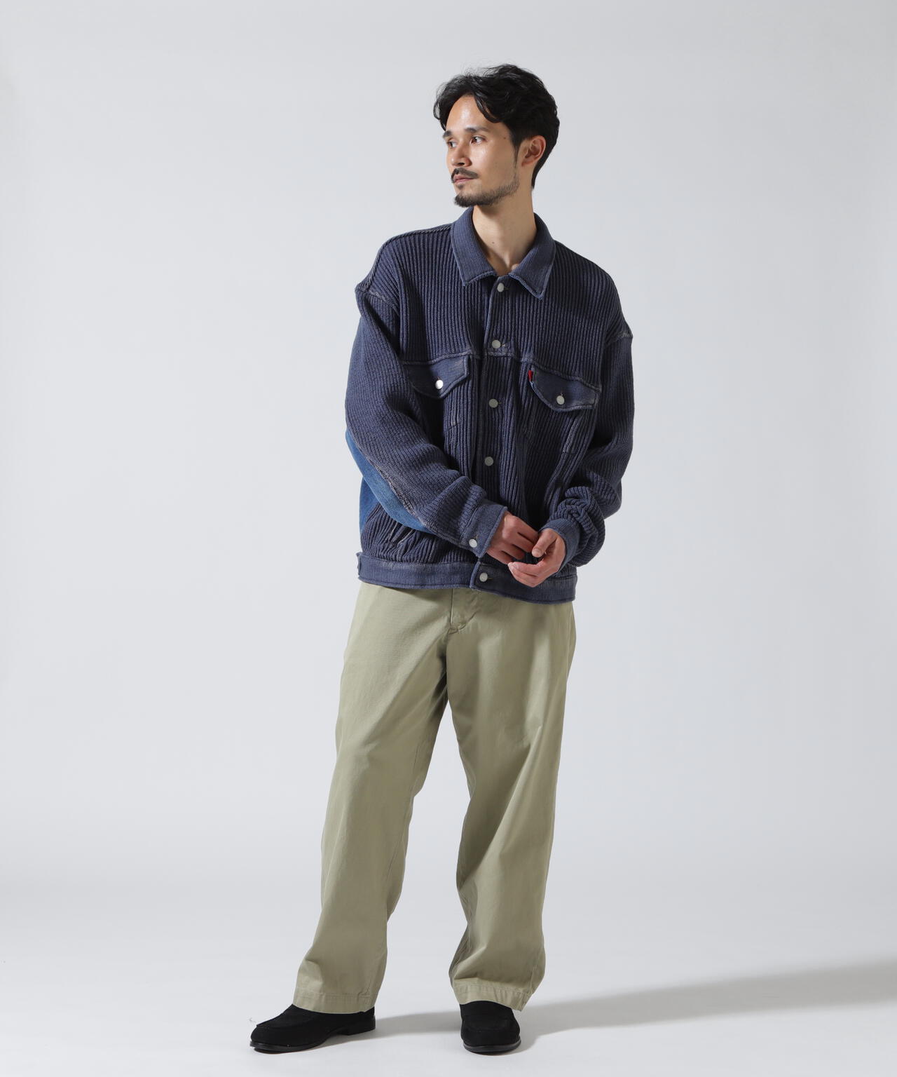 YOKE×吾亦紅/ヨーク×ワレモコウ/CONNECTED KNIT DENIM TRUCKER JACKET EXCLUSIVE/吾亦紅別注
