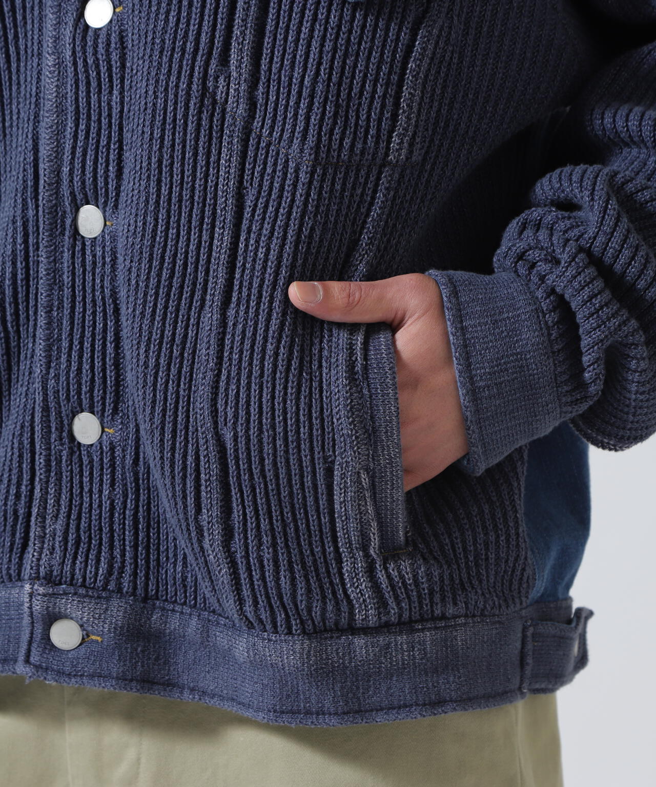 YOKE×吾亦紅/ヨーク×ワレモコウ/CONNECTED KNIT DENIM TRUCKER JACKET EXCLUSIVE/吾亦紅別注