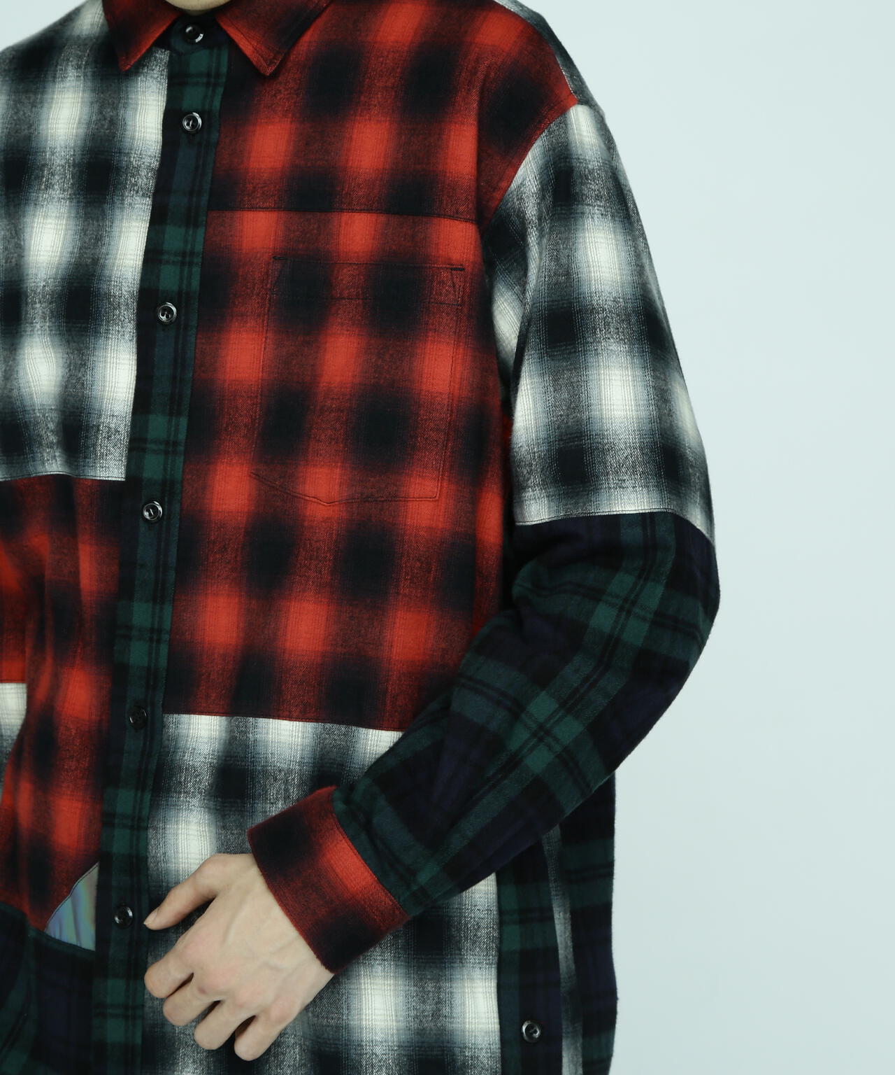 MANASTASH/マナスタッシュ/PATCHED FLANNEL SHIRT/フランネルシャツ