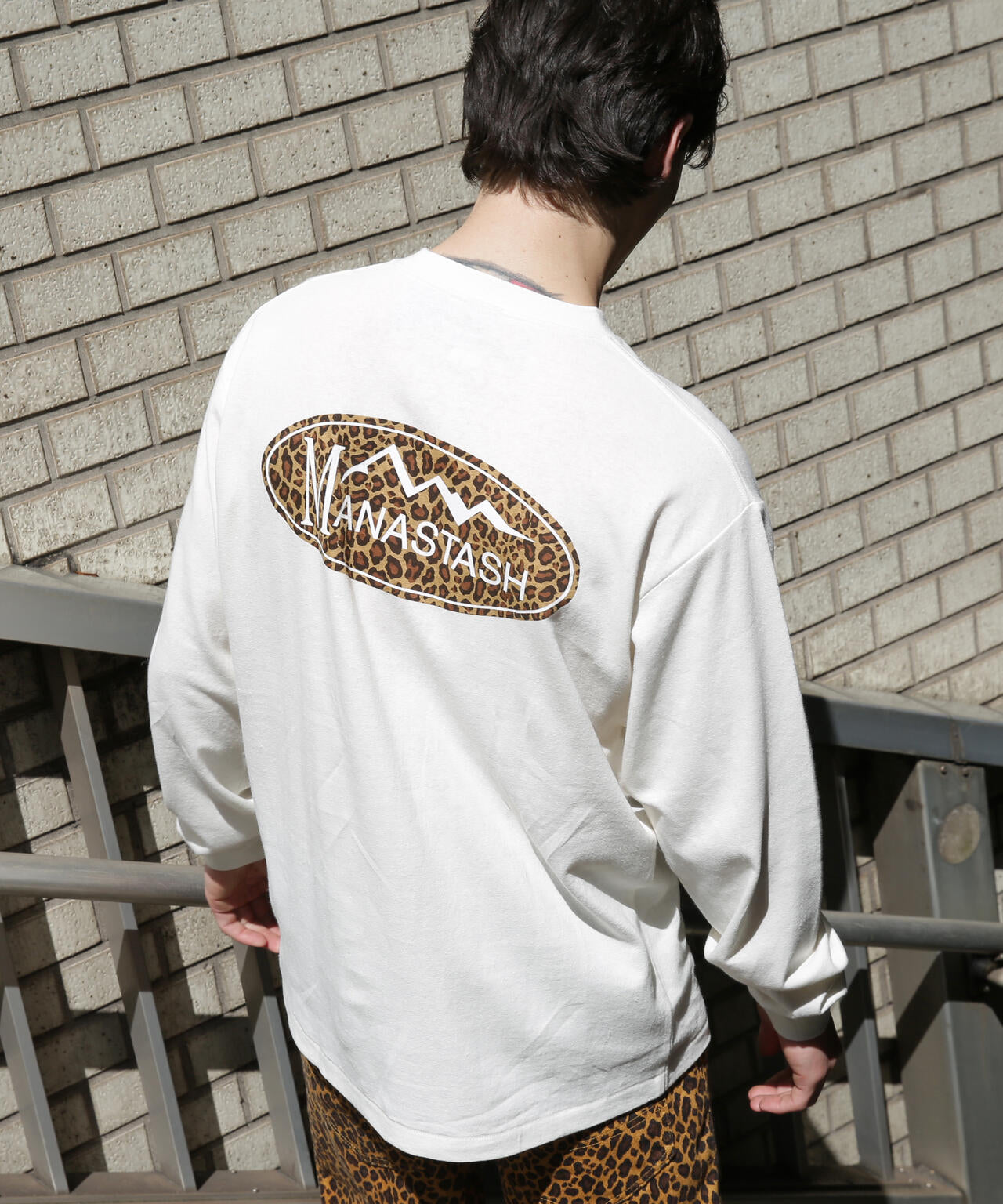 MANASTASH/マナスタッシュ/HEMP L/S TEE LEOPARD LOGO