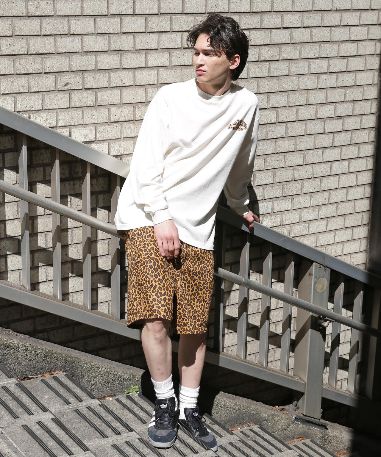 MANASTASH/マナスタッシュ/HEMP L/S TEE LEOPARD LOGO