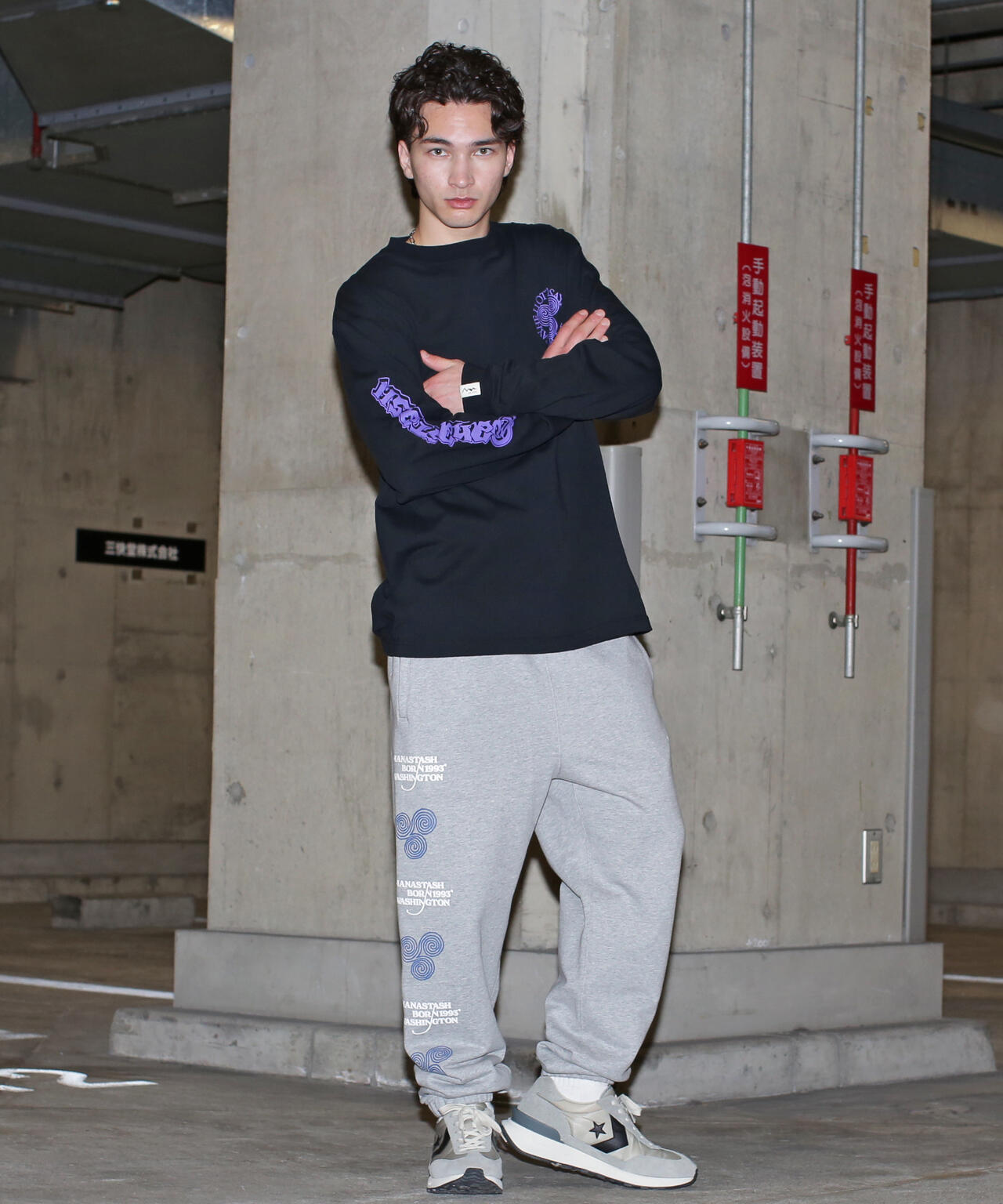 MANASTASH/マナスタッシュ/SAYHELLO L/S TEE