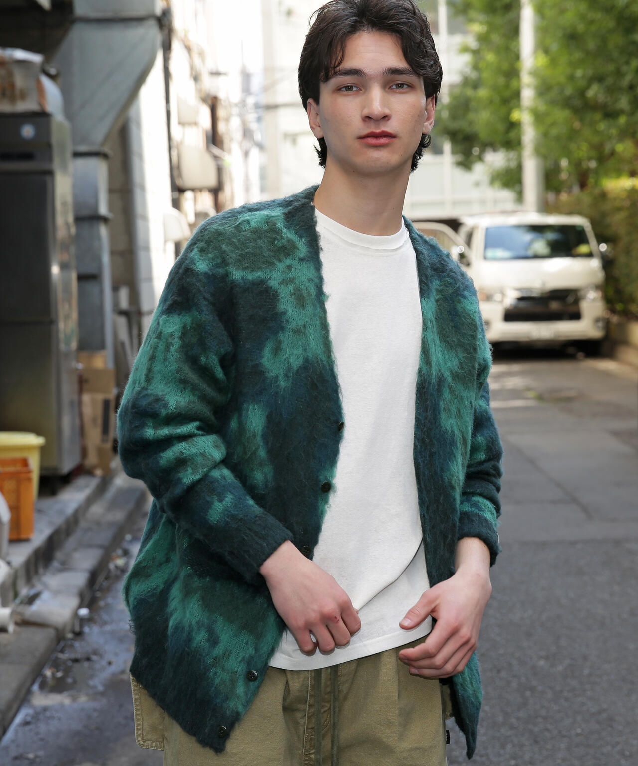 MANASTASH/マナスタッシュ/BLURRY JAQUARD CARDIGAN