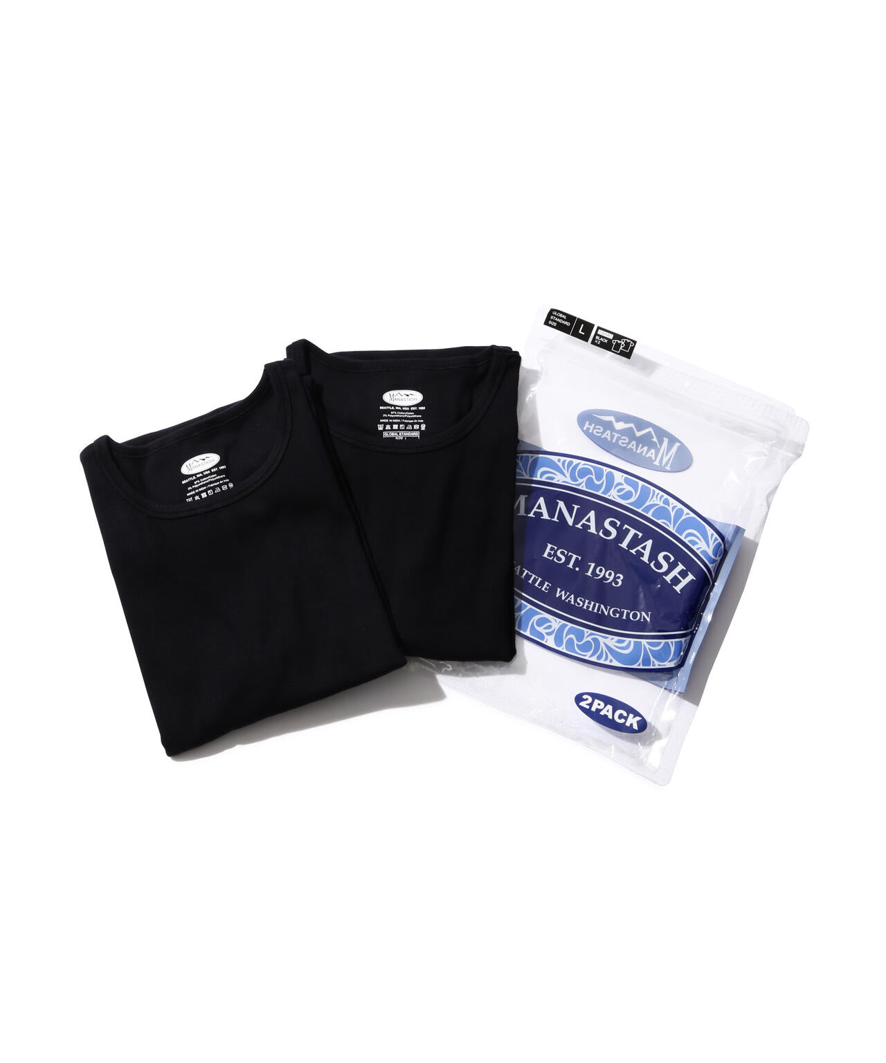 MANASTASH/マナスタッシュ/ RIB S/S TEES(2P)