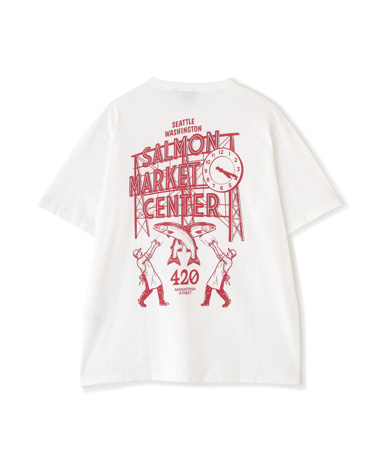 【EC限定商品】MANASTASH/マナスタッシュ/SALMON MARKET CENTER TEE
