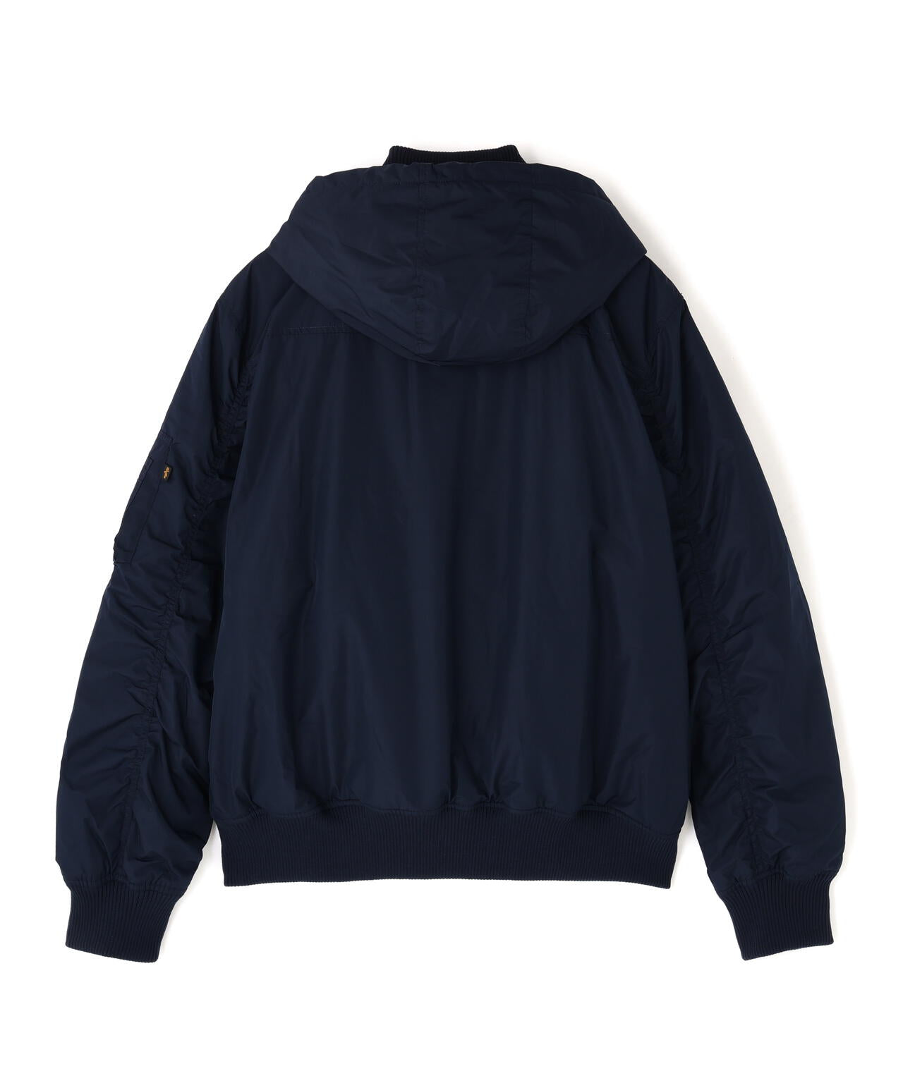 HOODED RIB FLIGHT JACKET